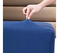 Famille Parure de lit Premium Qualité 100% Coton Jersey Drap-Housse, lit Super King Size, Bleu Marine