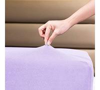 Famille Parure de lit Premium Qualité 100% Coton Jersey Drap-Housse, lit Super King Size, Lilas
