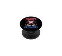 Famille Patriotique Daddy of The Little Firecracker PopSockets PopGrip Adhésif
