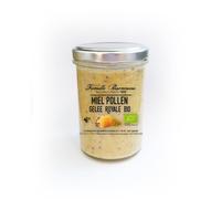 FAMILLE PERRONNEAU-Miel crémeux avec pollen et gelée royale bio en pot de 250 g