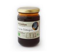 FAMILLE PERRONNEAU-Miel de châtaignier bio dans pot en verre de 375 g