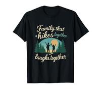 Famille Qui Marche Ensemble rit Ensemble randonnée Aventure T-Shirt