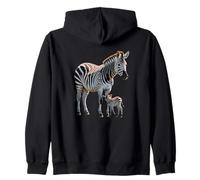 Famille zèbre, Animaux africains, Sweat à Capuche