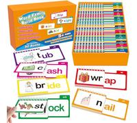 Familles de Mots, Cartes Flash sur Les Sons des Lettres, Cahier de Construction de familles de Mots, Apprenez à Lire Les Cartes phoniquesJeux de Lecture
