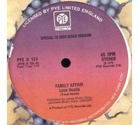 FAMILY AFFAIR - LOVE HUSTLE 12" SINGLE UK PYE 1976 2 TRACK B/W CALL ME (PYED124)