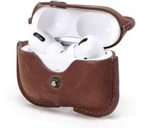 Family AirPods Pro 3 Protective Case, Shockproof Leather Earphone Case Compatible with AirPods Pro 3 with Key Hook (Brown)