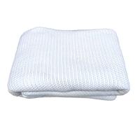 Family Bedding Couverture cellulaire en Coton crème - King Size - Couvre-lit Thermique léger réversible - Design Traditionnel Doux (230 x 260 cm)