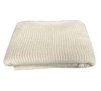Family Bedding Couverture cellulaire en Coton crème - Lit Double | Couvre-lit Thermique léger réversible | Design Traditionnel Doux (230 x 230 cm)