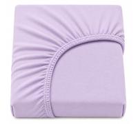 Family Bedding Famille Parure de lit Premium Qualité 100% Coton Jersey Drap-Housse, lit Super King Size, Lilas