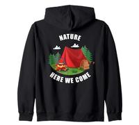 Family Camping Vacation Trip - Nature Here We Come Sweat à Capuche