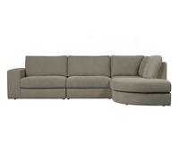 FAMILY - Canapé 3 places angle droit en tissu gris L 301 Gris