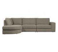 FAMILY - Canapé 3 places angle gauche en tissu gris L 301 Gris