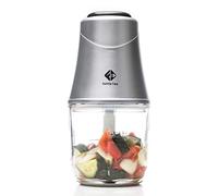 Family Care Hachoir Électrique, 3 Lames en Titane, 300W, Bol en Verre 600 ml, Multifonction, Hachoir a Viande Électrique, Coupe Légumes, Amande, Glace, Oignon
