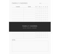 Family Chore Tracker: Household Task Organizer Designed to Help You Assign Chores, Track Weekly Completion and Keep Everyone Accountable