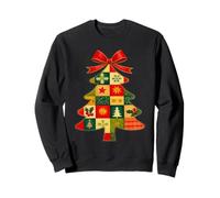 Family Christmas Patchwork Tree Holiday Xmas Vibes Men Women Sweatshirt