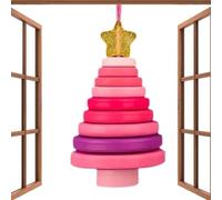 Family Crafting Delight: Button Christmas tree ornament kits inspire creativity through the assembly of handmade button decorations, offering a perfect crafting experience for children and adu