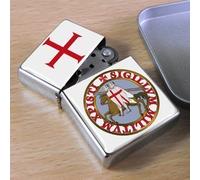 Family Crests ORDRE DES TEMPLIERS maçonnique FLIPTOP briquet en boîte cadeau