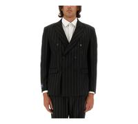 Family First - Blazer Double Breast Striped - Homme - Vestes - Noir - Taille: M