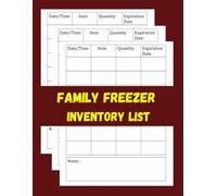Family Freezer Inventory List