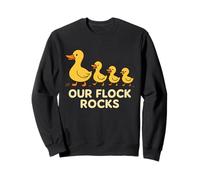 Family Funny Matching Group Our Flock Rocks Cute Yellow Duck Sweatshirt