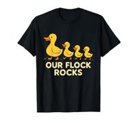 Family Funny Matching Group Our Flock Rocks Cute Yellow Duck T-Shirt