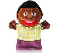 Family Hand Puppets for Kids, Black Plush Hand Puppet Set (Black)