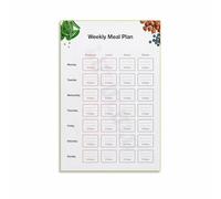 Family Meal Ideas Poster Weekly Healthy Eating Guide for Kitchen Wall Decor and Menu Planning Aid(Framed,08x12inch(20x30cm))