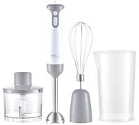 Family Mixeur Plongeant Mixxxo Trio,Pied En Acier Rmovible,Mixeur À Immersion 2 Vitesses,Lames En Acier,Mixeur 500Ml,Fouet Et Gobelet Gradué,400W