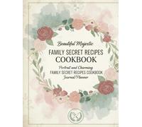 FAMILY SECRET RECIPES COOKBOOK Journal/Planner for Adults: Premium High Contrast Minimalist Design Line-Art: Detailed Single-Sided Coloring Outlines ... THEMED ILLUSTRATIONS with Clean Safe-Margins