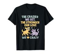 Family Squad Crazy Love Lunettes de Soleil Motif Chien et Chat T-Shirt