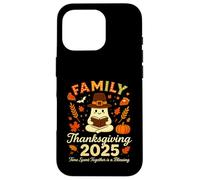 Family Thanksgiving 2025 Livre d'automne Amusant Motif fantôme d'automne Coque pour iPhone 16 Pro