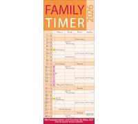 Family Timer Lifestyle 2026: Familienplaner mit 4 breiten Spalten. Hochwertiger Familienkalender mit Ferienterminen, Vorschau bis März 2027 und nützlichen Zusatzinformationen.