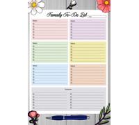 Family To-Do List: This Book Will Help To Family Daily To-Do List Template Comes In Floral Style And Helps You Organize Your Family Task List, Your Top Priorities, Your Notes And Sketches