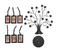 Family Tree Photo Frame | 6 Hanging Picture Frames for Wall/Tabletop Display | Iron Metal Memory Keeper for Home Decor | Present for Housewarming/Anniversary/Wedding