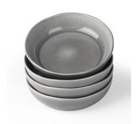 famiware Aurora - Grands bols à pâtes de 22,2 cm pour cuisine, salade, soupe, assiettes à pâtes irrégulières en grès - Passe au micro-ondes et au lave-vaisselle, vernis réactif, résistant aux rayures