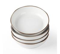 famiware Aurora - Grands bols à pâtes de 22,2 cm pour cuisine, salade, soupe, assiettes à pâtes irrégulières en grès - Passe au micro-ondes et au lave-vaisselle, vernis réactif, résistant aux rayures