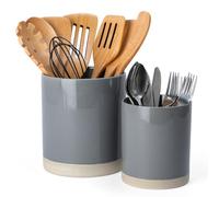 Famiware Milkyway Lot de 2 pots à ustensiles Gris foncé