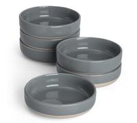 famiware Milkyway Lot de 6 petits bols de service en céramique pour sauce soja, condiments, sushis, apéritifs, desserts, gris foncé