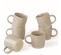 famiware Milkyway Lot de 6 tasses à café de 355 ml avec poignée pour café, thé, cacao, lait, cannelle