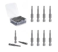 FamlTol 18 Pièces T15 Embout Torx 50 mm Embouts de Vissage Magnétiques en Acier S2 pour Outils Électriques Électronique Appareils Ménagers et Réparation Automobile