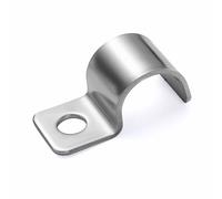 Famltol 20 Pièces fixation grillage rigid,U-Collier de Serrage Lourd un trou Acier inoxydable fixation grillage rigide sur mur Pour installation de câble L'intérieur Et L'extérieur Ø 12 mm