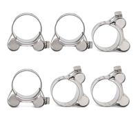 FamlTol Collier de serrage, Lot de 6 Plage de Serrage 29-31mm, T-Bolt Collier Inox, Colliers de Serrage à Boulon en T pour Conduite d'eau, Conduite de gaz, Tube d'automobiles