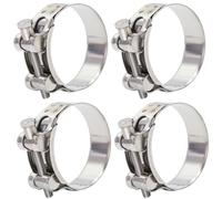 FamlTol Collier de serrage, Lot de 6 Plage de Serrage 44-47mm, T-Bolt Collier Inox, Colliers de Serrage à Boulon en T pour Conduite d'eau, Conduite de gaz, Tube d'automobiles