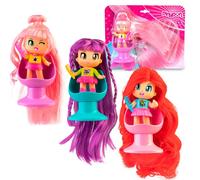 Figurine - PINYPON - Cheveux super longs - Violet - 3 accessoires - Fauteuil de coiffeur