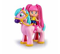 Famosa Pinypon - Pack Poney et Figurine Assortie avec Cheveux étonnants, crinière et Queue du Poney Peuvent être changées, fers à Cheval et rênes Amovibles, pour Enfants à partir de 4 Ans