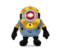 Famosa Softies 760024510 New Minions Peluche de 27 cm avec pouvoirs du Film méchant Me 4, Jouet Minion avec Tissu Brillant et Rembourrage Doux, pour Enfants de 0 Ans +