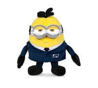 Famosa Softies 760024513 Peluche de 27 cm New Minions Costume du Film dépicable Me 4, Jouet Minion avec Tissu Brillant et Rembourrage Doux, pour Enfants de 0 Ans +