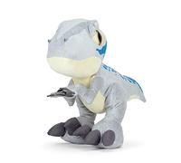 Famosa Softies Jurassic World Blue 760021458 760019373 Peluche Jurassic World Blue de 25 cm avec Socle Souple et Rembourrage écologique pour Fans du Film Jurassic Park et Enfants dès la Naissance