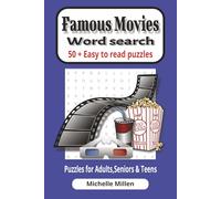 famous movies word search: 50+ Easy-to-Read Movie-Themed Word Search Puzzles for Adults, Seniors & Teens - With Answers 110 pages ideal gift ,travel companion
