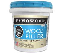 Famowood Golden Oak Mastic pour bois de chêne teinté et à peindre pour réparation de portes de meubles et d'armoire, formule poncable à base d'eau pour restaurer les fissures et les trous, 576 g